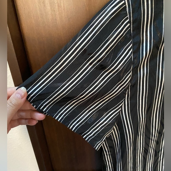 VTG Striped Button Shirt Blouse (Size:M) - Picture 5 of 10